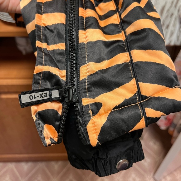 EX-10 kids tiger/zebra print Ski bibs vest jacket Size 6 childrens 116 Euro - Picture 5 of 11